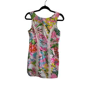 Lilly Pulitzer For Target Nosey Posey Print Sleeveless Sheath Dress Size 4